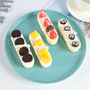 Modelos de comida simulada: frutas, queso, yogur, pasteles, pan; decoraciones para mesa de postres, adornos, accesorios para fotos. - Product Image 1
