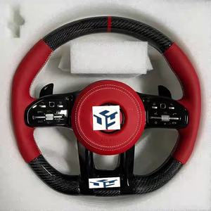 Volant sport en fibre de carbone à LED, compatible avec les anciens modèles <span class=keywords><strong>Mercedes</strong></span>-Benz W205 W206 E320 E260 E400 <span class=keywords><strong>E200</strong></span> E300 E350 E43 E63 E53 E500, pour mise à niveau. - Product Image 3