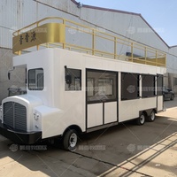 Camion de restauration en acier galvanisé pour thé boba frais et smoothies, vente ambulante extérieure, véhicule de restauration de rue léger et flexible