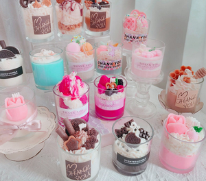 Vela para cupcakes hecha a mano, regalos únicos, lindas velas creativas para postres, velas perfumadas de cera de soja para cupcakes dulces naturales con tarro de vidrio - Product Image 3