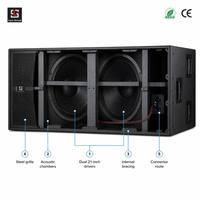 Subwoofer actif haute puissance de 21 pouces, meilleur que un subwoofer de 18 pouces, son audio professionnel pour les événements DJ
