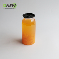 250Ml 330ML 350ML 400ML 500ML 650ML PET Plastique Transparent Lait Thé Café Pull Anneau Cap Boisson Pop Peut Facile Extrémité Ouverte