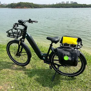 Bicicleta elétrica para adultos com bateria removível de 720Wh, bicicleta urbana elétrica de 45 milhas e 27MPH com motor sem escovas de 500W,