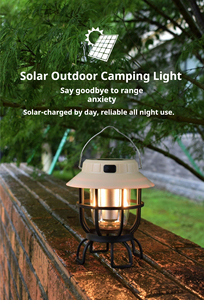Nueva Lámpara Solar Portátil para Camping, Multifuncional, con Atmósfera Retro, Batería de Larga Duración, Linterna de Mano - Product Image 2