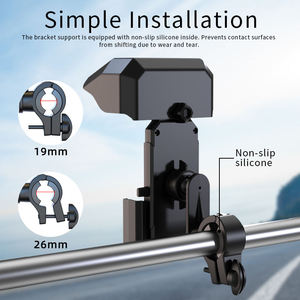 Nâng cấp không thấm nước dù để che nắng xe đạp xe máy điện thoại núi chủ 360 ° Xoay tay lái điện thoại di động kẹp phù hợp với 4.7-7 inch điện thoại - Product Image 5