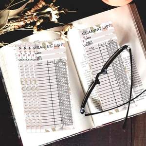 Liste de lecture signet bibliothèques personnelles <span class=keywords><strong>livre</strong></span> Tracker lecture Page cartes journal pour lire étudiant amoureux lecteurs - Product Image 6