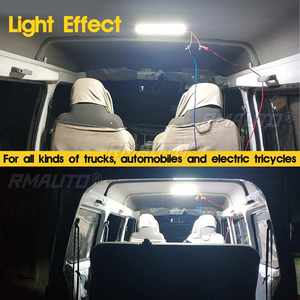 2 uds 12V 24V LED DRL COB luz Interior del <span class=keywords><strong>coche</strong></span> luz de lectura tira de luz LED 8000K RV caravanas autobús camión Tailer Camper <span class=keywords><strong>maletero</strong></span> para VW - Product Image 5