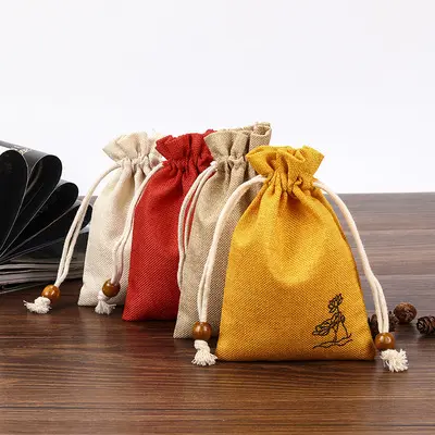 Eco Custom Food Grade Cotton Drawstring Bags Canvas Mobile Phone bags Cotton Jewelry bag With Logo for jewelry pack