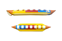 Bateau banane gonflable géant - Flotteur aquatique robuste à remorquer pour les aventures en groupe à la plage et sur le lac