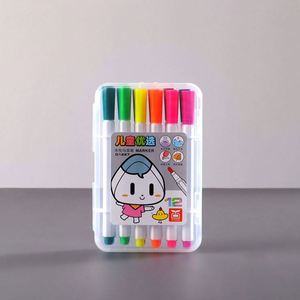 Juego de Marcadores de Arte de Plástico PP Personalizables al por Mayor de China, con Doble Punta, Tinta a Base de Agua, 18/24/36/48 Colores, Mini LED - Product Image 1