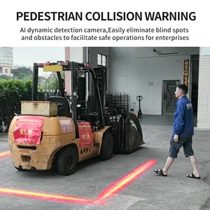 Feu de signalisation de sécurité bleu avec détection de piétons par IA et système de détection de proximité pour camions anti-collision - Product Image 5