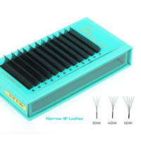 Extensions de cils SP EYELASH en soie naturelle étroite YY W, éventails de cils préfabriqués 3D 4D 5D en forme de W