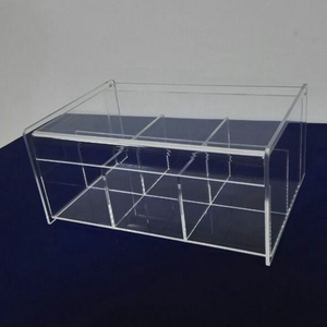 Tùy chỉnh rõ ràng Acrylic 6 compart hộp trà với cho lật nắp Rack hiển thị - Product Image 3