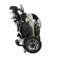 Fauteuil roulant électrique ultra-léger de 9.8kg avec batterie au lithium 10A 12A 20A en alliage d'aluminium, léger et pliable