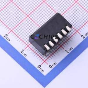 TPH106EZ DIP Switch Through hole Component (THT) Switch Piano Key Single Pole Single Throw 6 PC Pin - Product Image 1