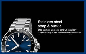 Moda lüks oem saatler erkekler bilek marka Dropshipping özel Logo su geçirmez erkek otomatik dalış kayış izle lüks - Product Image 5