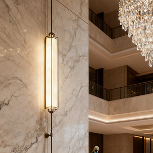 Chinese Style Wall Lamp 120cm Bronze Color LED E27 Switch Control For Hotel Villa Living Room <b>Corridor</b> - Product Image 4