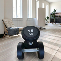Ensemble d'haltères fixes en forme de tête de 10 à 50 lb, en caoutchouc et acier, pour la remise en forme, la salle de sport et l'entraînement à domicile, poids de 20 kg