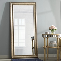 Cadre de miroir pleine longueur miroir de sol miroir de chambre à coucher miroir complet en bois noir