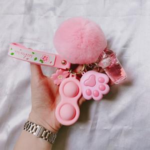 Boba – bulle de dessin animé, tasse de thé au lait, lapin, <span class=keywords><strong>porte</strong></span>-clés liquide, boule de griffe de <span class=keywords><strong>chat</strong></span>, décompression, <span class=keywords><strong>porte</strong></span>-clés d'auto-défense - Product Image 4