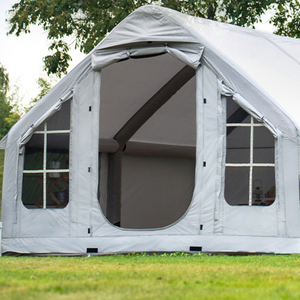 Tente Gonflable d'Extérieur 385x260x200cm en Polyester 150D à Fibres Longues, Grand Espace Intégré, Imperméable, Idéale pour le <span class=keywords><strong>Camping</strong></span>, Installation Facile - Product Image 1