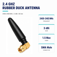 Antenne canard en caoutchouc 2,4 GHz 2400-2483 MHz à profil bas 3 dBi SMA mâle à angle droit pour routeur WiFi et module passerelle