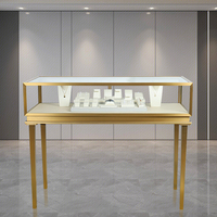 Modeschmuck Shop Dekoration Design Metall Glas Displays Schrank LED-Streifen Boden stehen Schmuck Kioske präsentieren Möbel