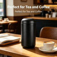 Mini tasse isotherme de poche en forme de capsule, en acier inoxydable 304, portable pour voiture et voyage, avec infuseur à thé