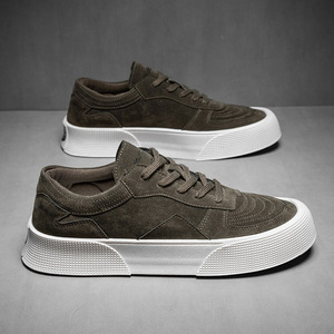 Chaussures décontractées pour hommes en gros d'usine - Baskets marron à lacets légères et respirantes pour hommes - Product Image 3