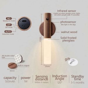 ไฟกลางคืนแบบแท่งไม้ LED USB ไร้สาย พร้อมเซ็นเซอร์ตรวจจับความเคลื่อนไหว ลำโพงบลูทูธ สีขาว พกพาสะดวก ใช้ได้ทั้งในบ้านและทางเดิน - Product Image 5