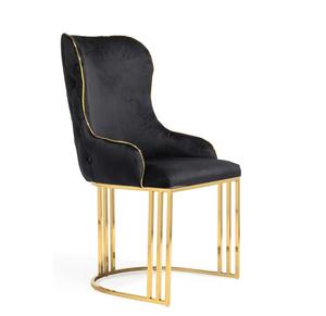 <span class=keywords><strong>Chaise</strong></span> de Restaurant en acier inoxydable doré de haute qualité, <span class=keywords><strong>chaise</strong></span> de salle à manger en velours pour hôtel, Restaurant, maison - Product Image 2