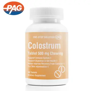 Tablet kolostrum 25% 500Mg Tablet penguat kekebalan kesehatan Gut pertumbuhan rambut Tablet kolostrum kolostrum - Product Image 2
