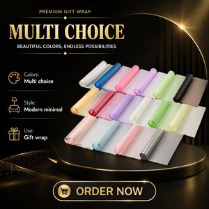 Papier d'emballage pour fleurs imperméable à haute brillance, film laqué, matériaux d'emballage floral, lot de 8 feuilles, fournitures pour fleuristes, vente en gros - Product Image 1