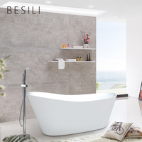 Baignoire autoportante en acrylique de luxe BESILl 1300 mm pour adultes
