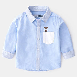 T-shirt à manches longues en coton pour garçons, collection Printemps, avec broderie florale, coloris tendance - Product Image 2