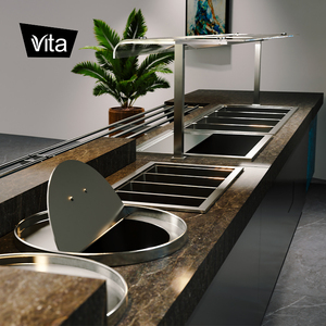 Thiết Kế Chuyên Nghiệp Thương Mại Tự Chọn Bảng Ăn Uống Khách Sạn Trường Nhà Hàng Dịch Vụ Ăn Sáng Phong Cách Hiện Đại Đá Cẩm Thạch Nhân Tạo - Product Image 3