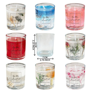 Bougie artisanale en cire de soja, motif floral mignon, parfum de <span class=keywords><strong>jasmin</strong></span>, vente en gros, ensemble cadeau personnalisé pour mariage, anniversaire, Noël - Product Image 5