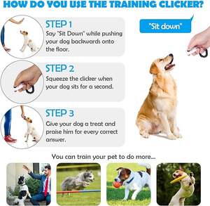 Clicker d'entraînement pour animaux de compagnie multicolore en gros direct d'usine avec dragonne-clicker d'entraînement pour chien - Product Image 2