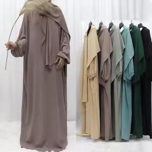 Nuovo Abito Lungo Asimmetrico in Mussola di Alta Qualità, Morbido e Confortevole, <span class=keywords><strong>Taglie</strong></span> <span class=keywords><strong>Forti</strong></span>, Casual, Ricamato e Stampato per Donne Musulmane - Product Image 5
