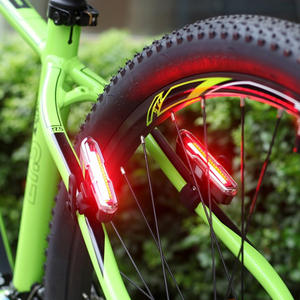 Ks – feu arrière de vélo LED rechargeable, 4 modes, étanche Ipx4, rouge, bleu, double faisceau, accessoires de vélo - Product Image 4