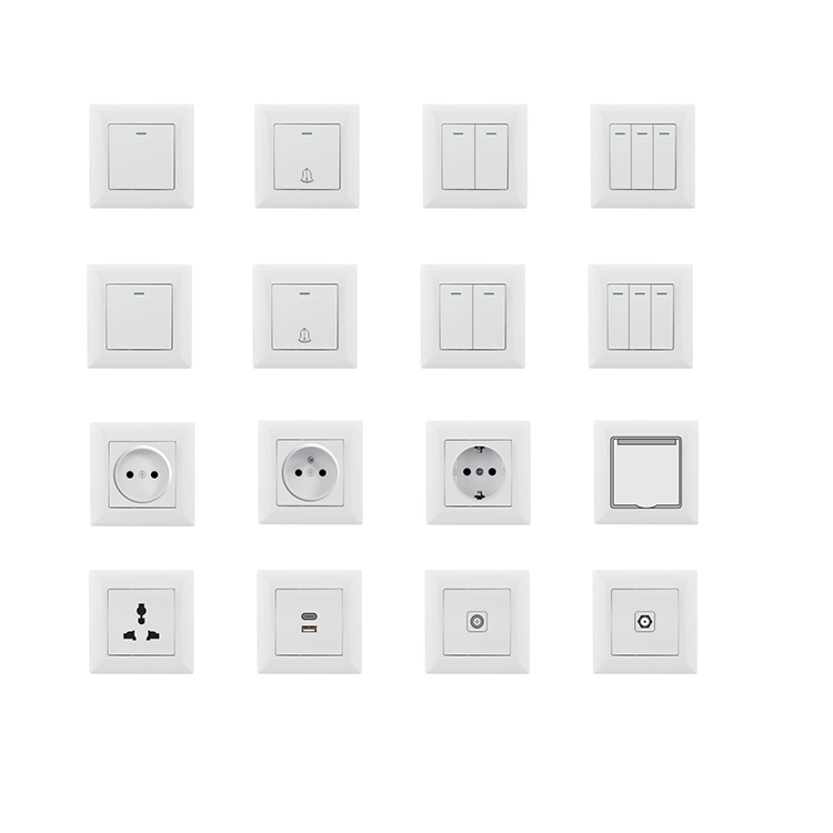 European Wall Switch Socket with USB