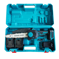 Mini tronçonneuse électrique portative sans fil 21V haute puissance avec moteur brushless de 8 pouces et batterie lithium-ion pour le bois