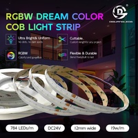 Bande LED COB RGB à haute luminosité, prix d'usine, flexible, RGBIC, 24V 12V, bande LED flexible, néon LED