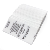 Étiquette imprimée sur ruban, étiquette d'entretien personnalisée en satin blanc avec instructions de lavage pour vêtements