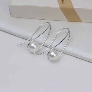 Pendientes Retro de Plata S925 para Mujer, Accesorios de Joyería DIY con Perlas, Aretes con Forma de Flor, Bandeja Vacía Personalizada, Estilo Moderno - Product Image 3