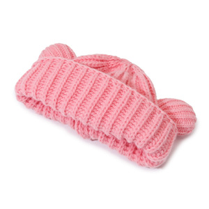 Autumn <strong>Winter</strong> Cute Bear Ears Knit Beanie <strong>Hat</strong> For Ladies Soft Thick Cotton Ear Protection Skullcap Outdoor - Product Image 5