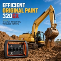 Excavatrice d'occasion 320GX avec peinture d'origine, efficace et dotée d'une télécommande industrielle sans fil à 4 leviers pour travaux de terrassement