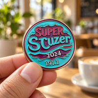 Épinglette Ronde Personnalisée en Émail Imprimé, Broche Métallique Personnalisée, Badge à Logo sur Mesure, Pin's de Revers