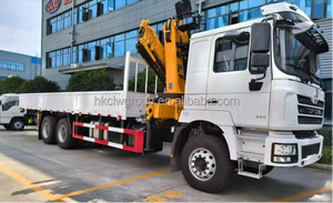 Grue montée sur camion 4x4 de 8 tonnes à haute efficacité et robuste, avec flèche articulée et stabilisateurs hydrauliques pour la manutention de marchandises tout-terrain - Product Image 3