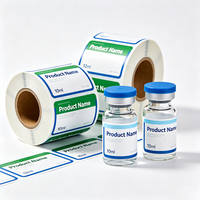 Autocollants personnalisés en vinyle haute adhérence pour flacons de 3 ml, 5 ml, 10 ml, résistants à l'eau, imprimés au laser UV, avec logo personnalisé, résistants à l'huile